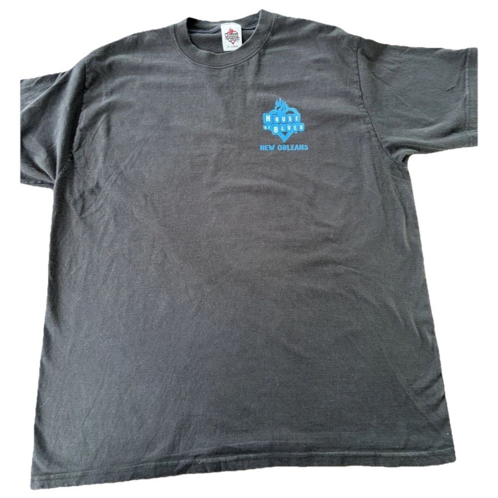 House of Blues New Orleans T Shirt Mens XL Black Guitar Graphic Music Venue